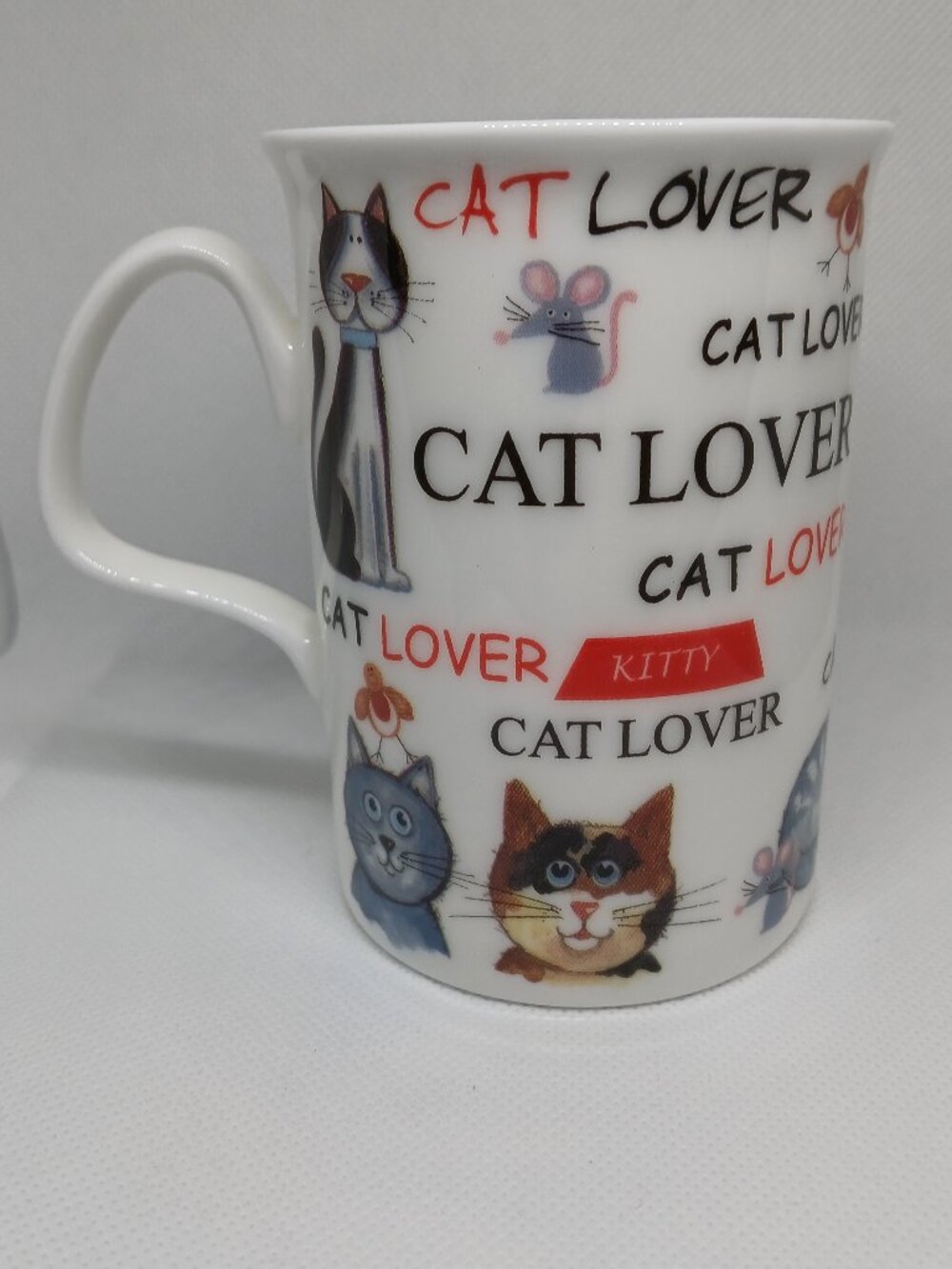 Exclusive Design England Roy Kirkham "Love My Cat" Cat Lover fine bone china mug